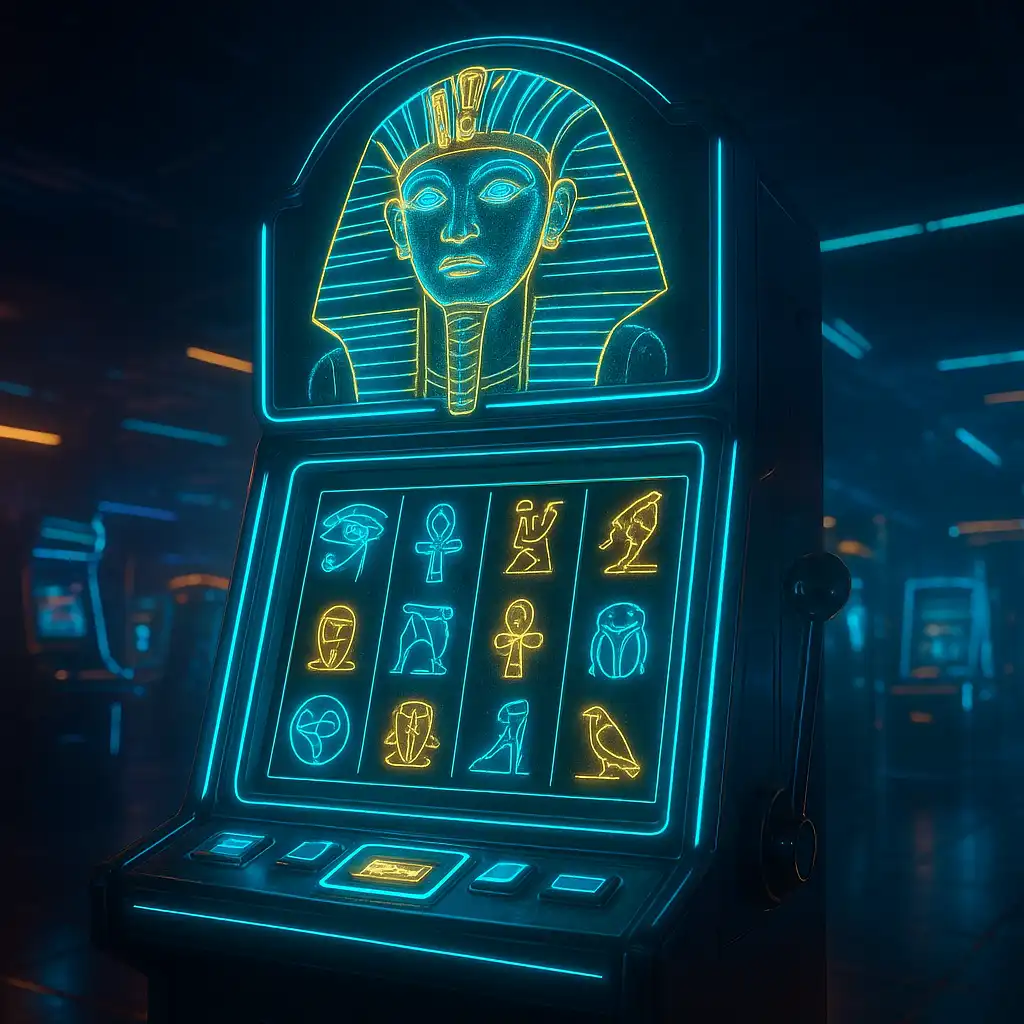 Legacy of Dead slot cabinet glowing on the BetMoosh arcade floor